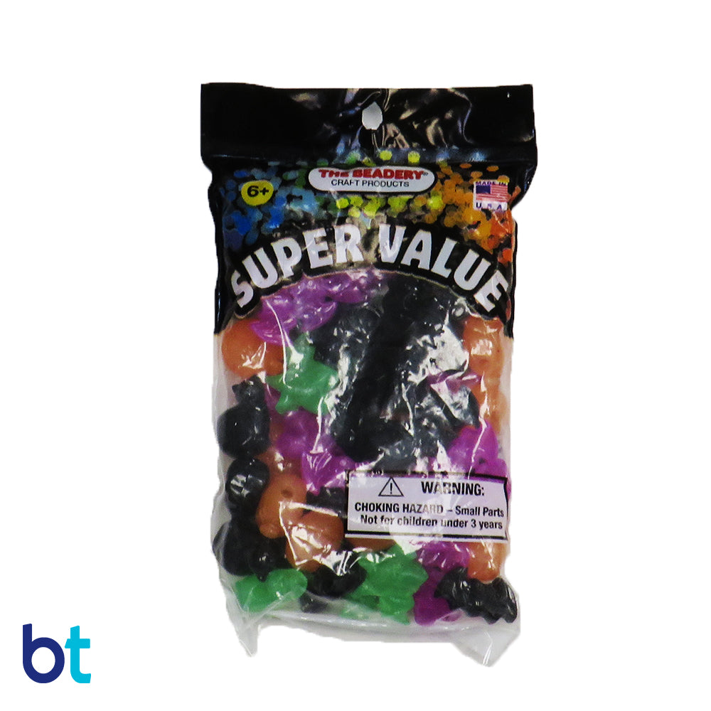 Assorted Halloween Theme Pony Beads (4oz)