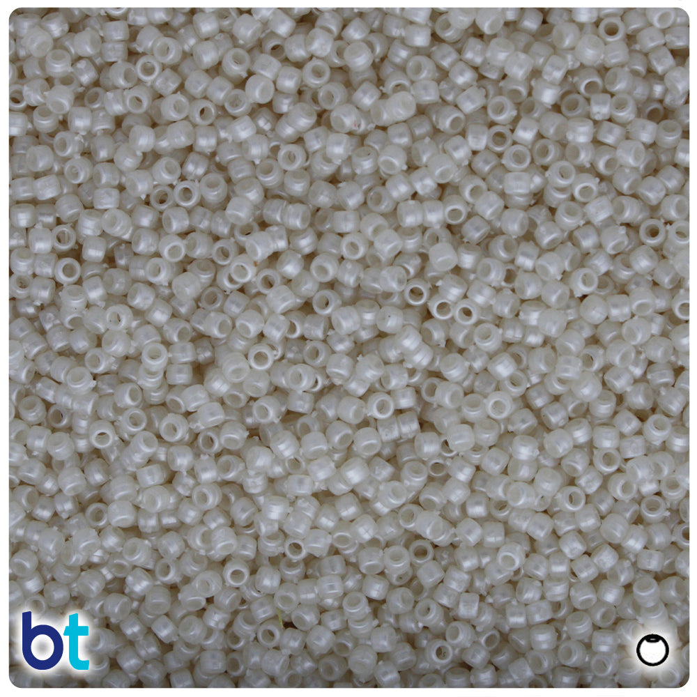 Natural Pearl 2.5mm Round Plastic Seed Beads (10g)