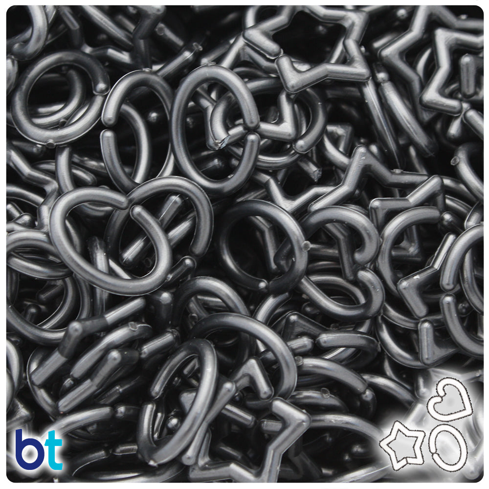 Black Pearl Assorted Plastic Open Links (3oz)