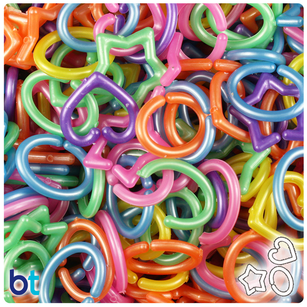 Pearl Mix Assorted Plastic Open Links (3oz)