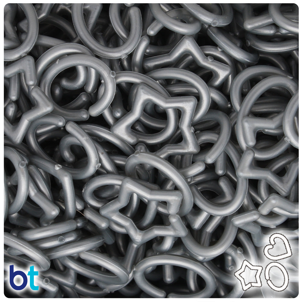 Grey Pearl Assorted Plastic Open Links (3oz)