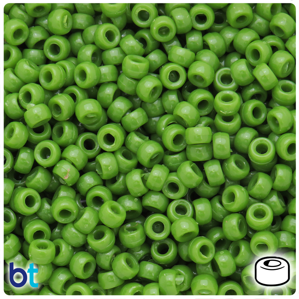 Olive Opaque 6.5mm Mini Barrel Pony Beads (1000pcs)