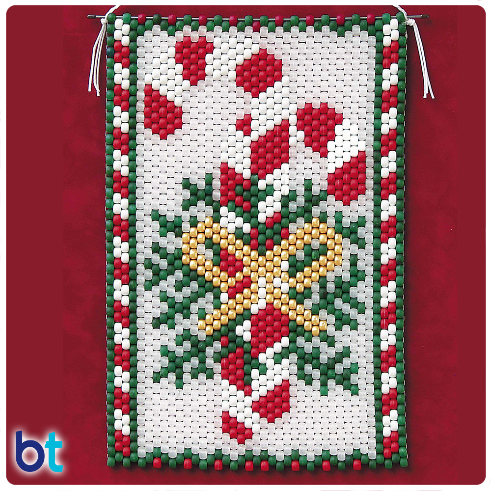 Candy Canes Beaded Banner Kit