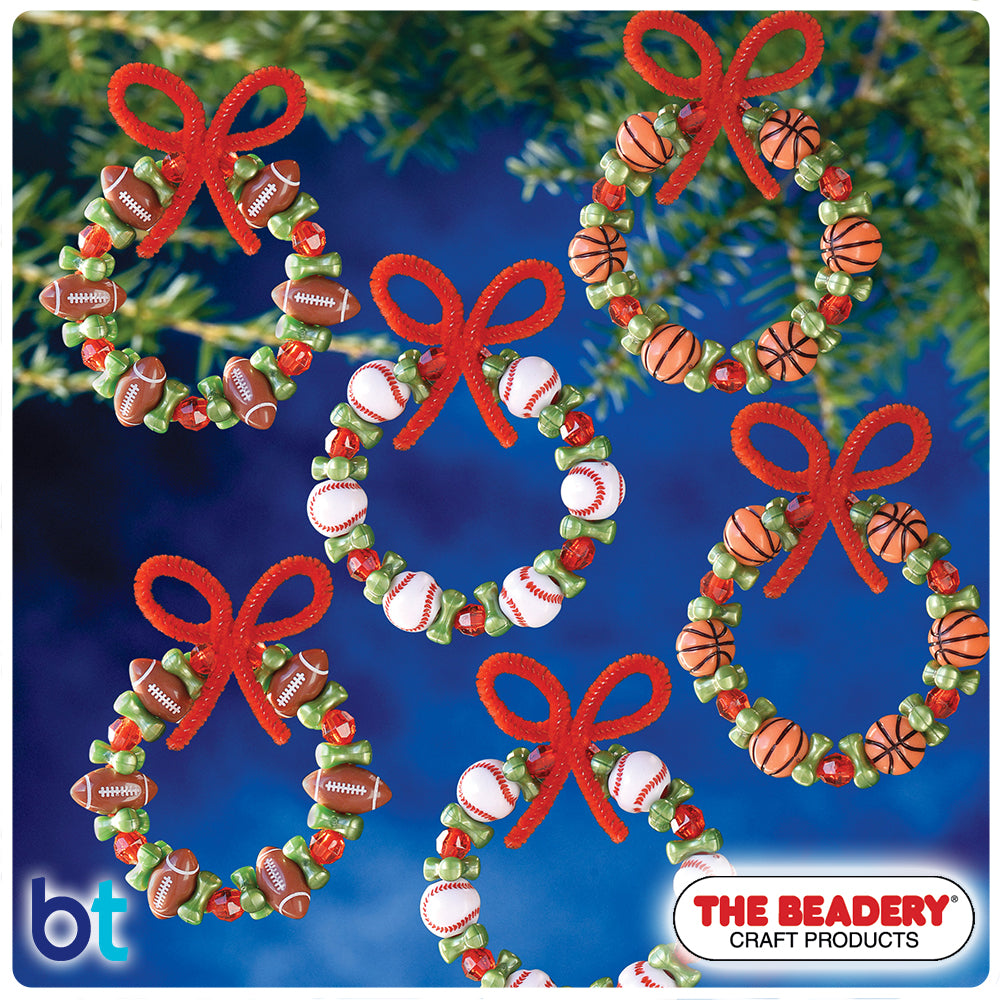 Sport Ball Wreaths Holiday Ornament Kit