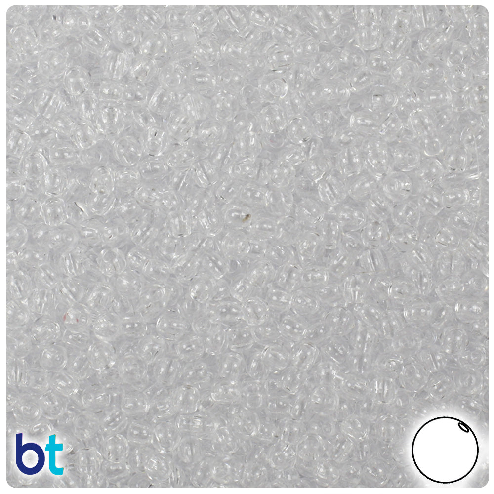 Crystal Transparent 4mm Round Plastic Beads (1000pcs)