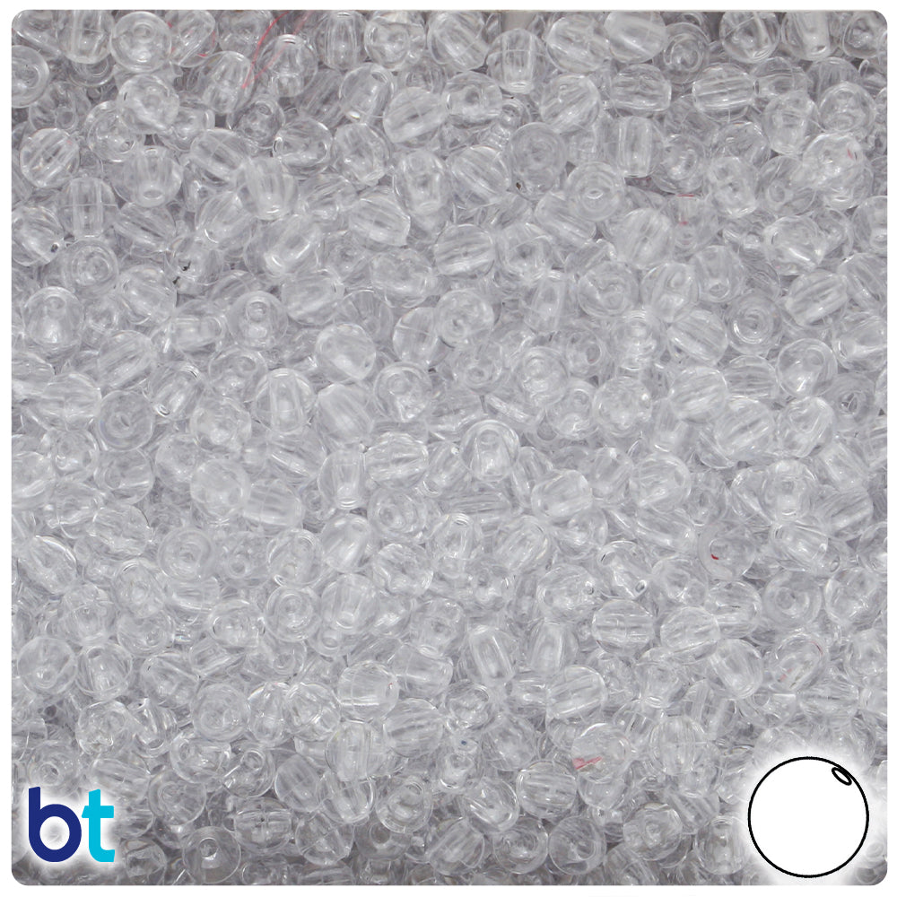 Crystal Transparent 5mm Round Plastic Beads (700pcs)