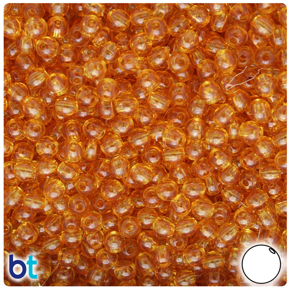 Topaz Transparent 5mm Round Plastic Beads (700pcs)