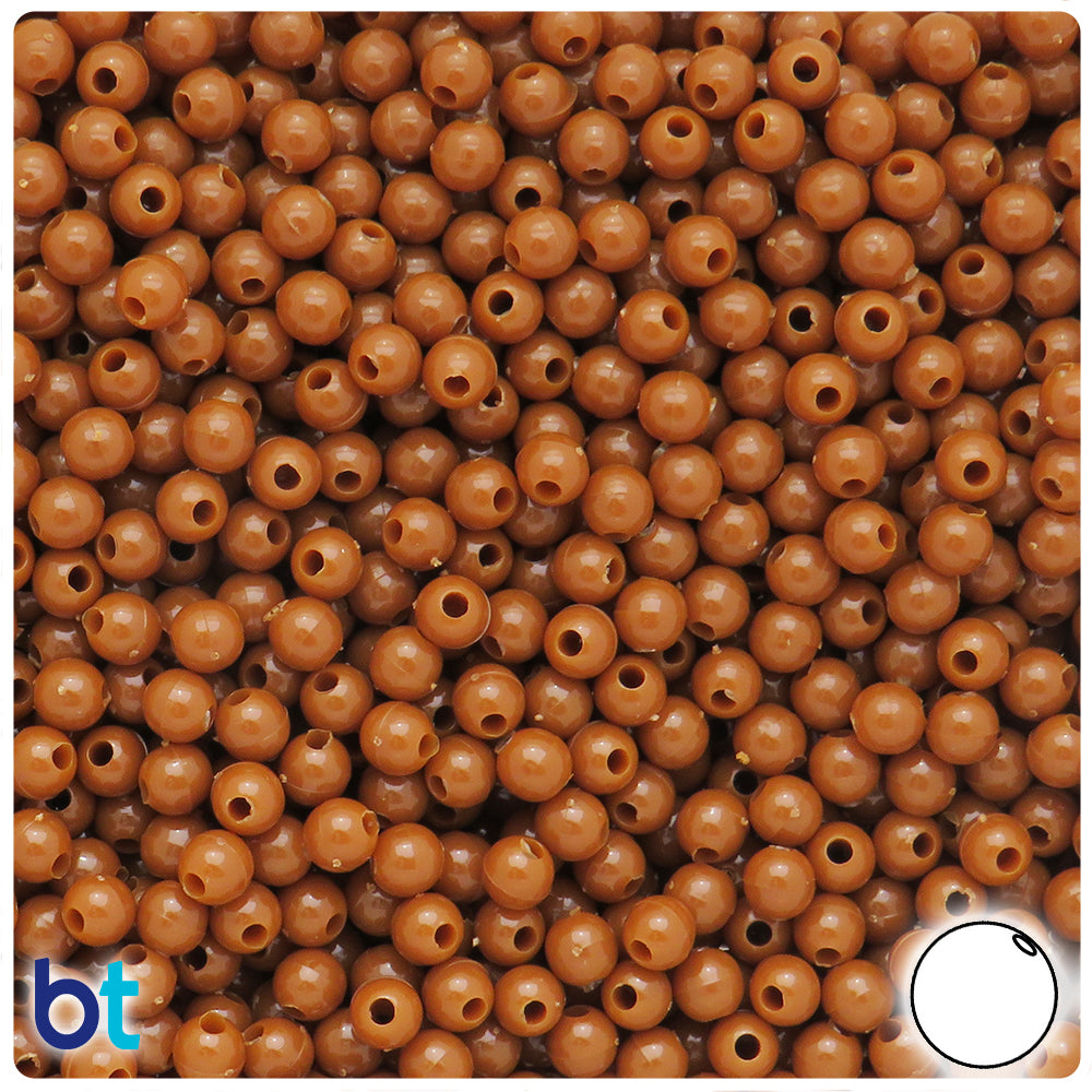 Wholesale Case 5mm Round Plastic Beads - Opaque