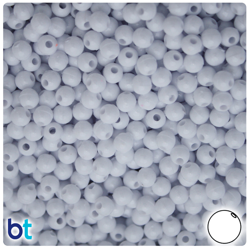Wholesale Case 5mm Round Plastic Beads - Opaque