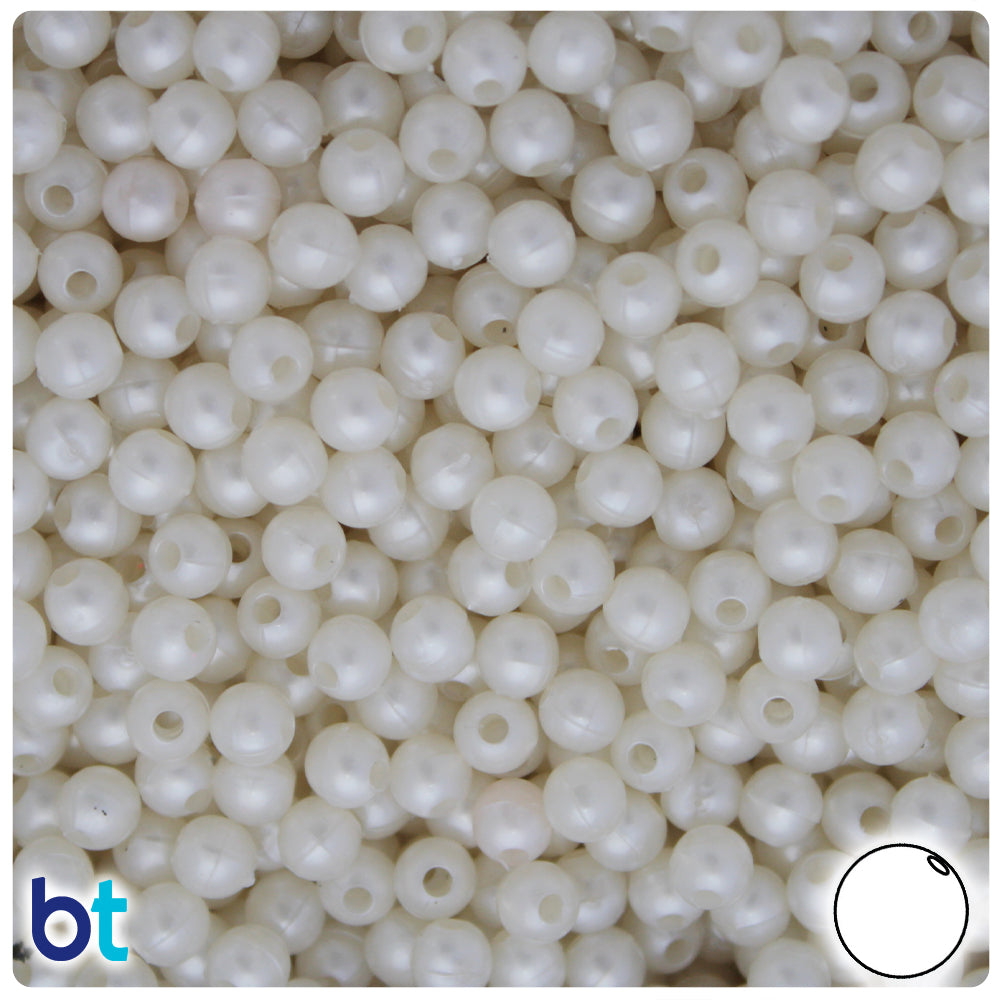 Bridal Pearl 5mm Round Plastic Beads (700pcs)
