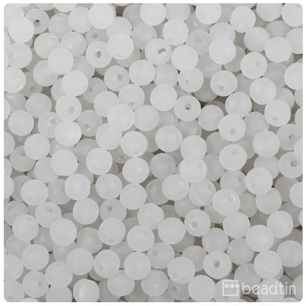 Wholesale Case 6mm Round Plastic Beads - Frosted