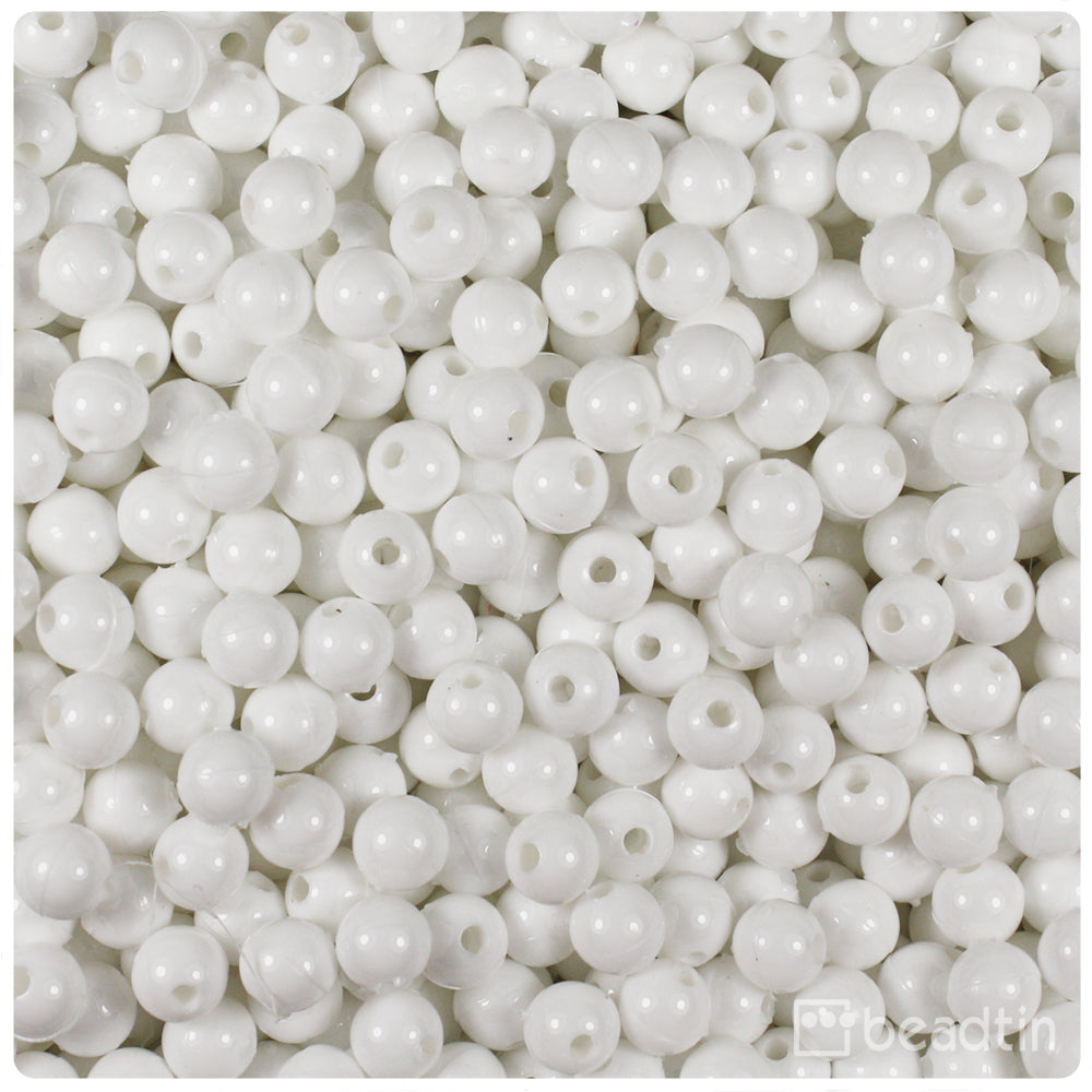 Wholesale Case 6mm Round Plastic Beads - Opaque