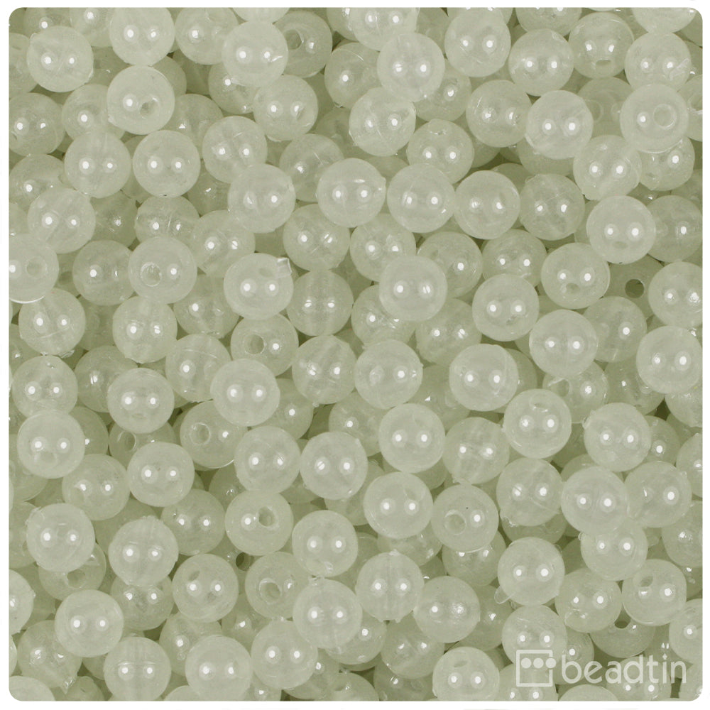 Wholesale Case 6mm Round Plastic Beads - Glow