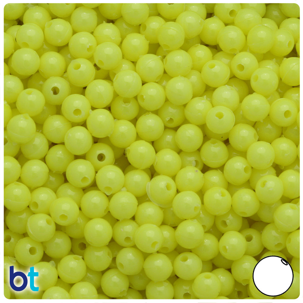 Wholesale Case 6mm Round Plastic Beads - Opaque