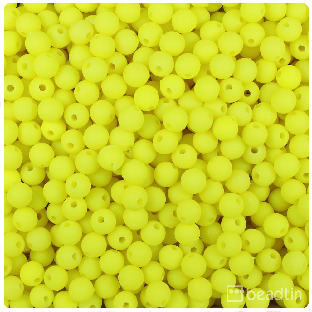 Wholesale Case 6mm Round Plastic Beads - Matte