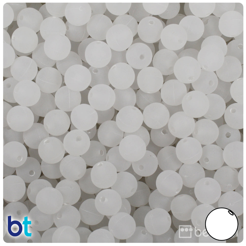 Wholesale Case 8mm Round Plastic Beads - Frosted