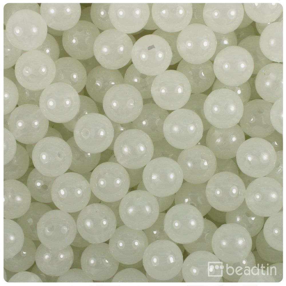 Wholesale Case 10mm Round Plastic Beads - Glow