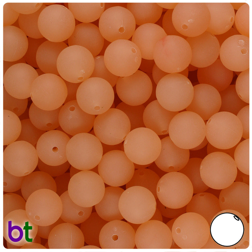 Wholesale Case 10mm Round Plastic Beads - Glow