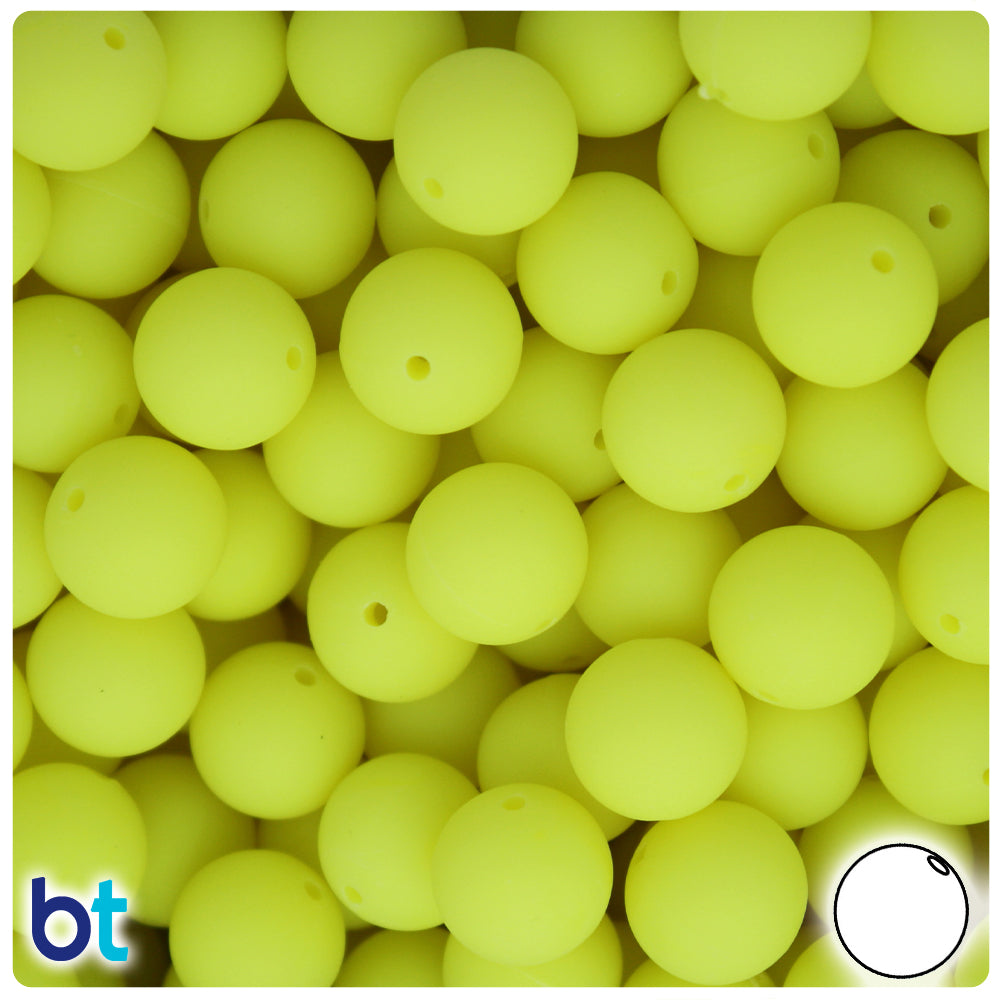 Wholesale Case 12mm Round Plastic Beads - Matte