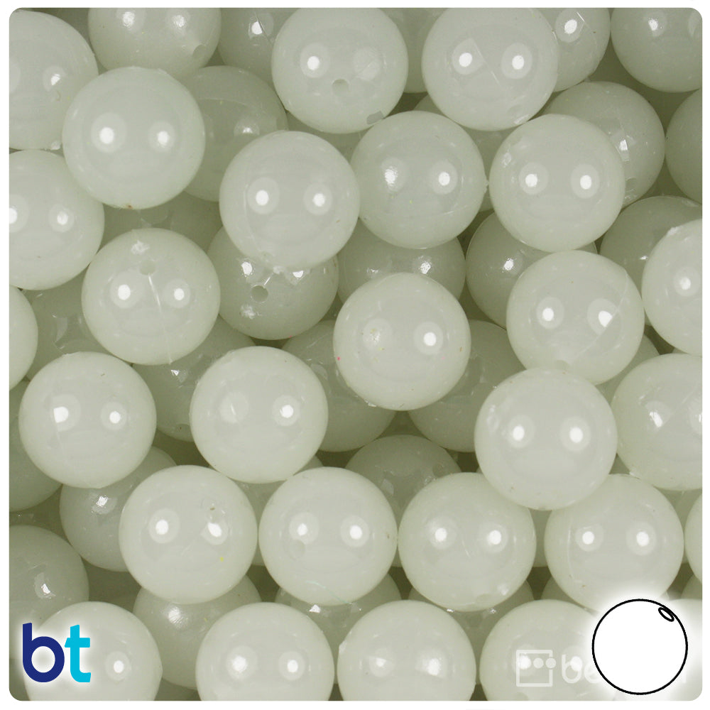 Wholesale Case 14mm Round Plastic Beads - Glow