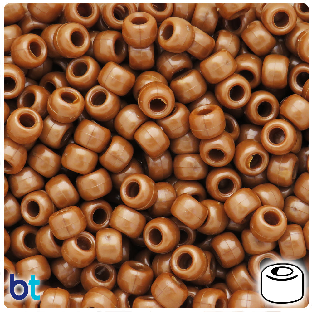 Sugar Cone Pearl 9mm Barrel Pony Beads (500pcs)