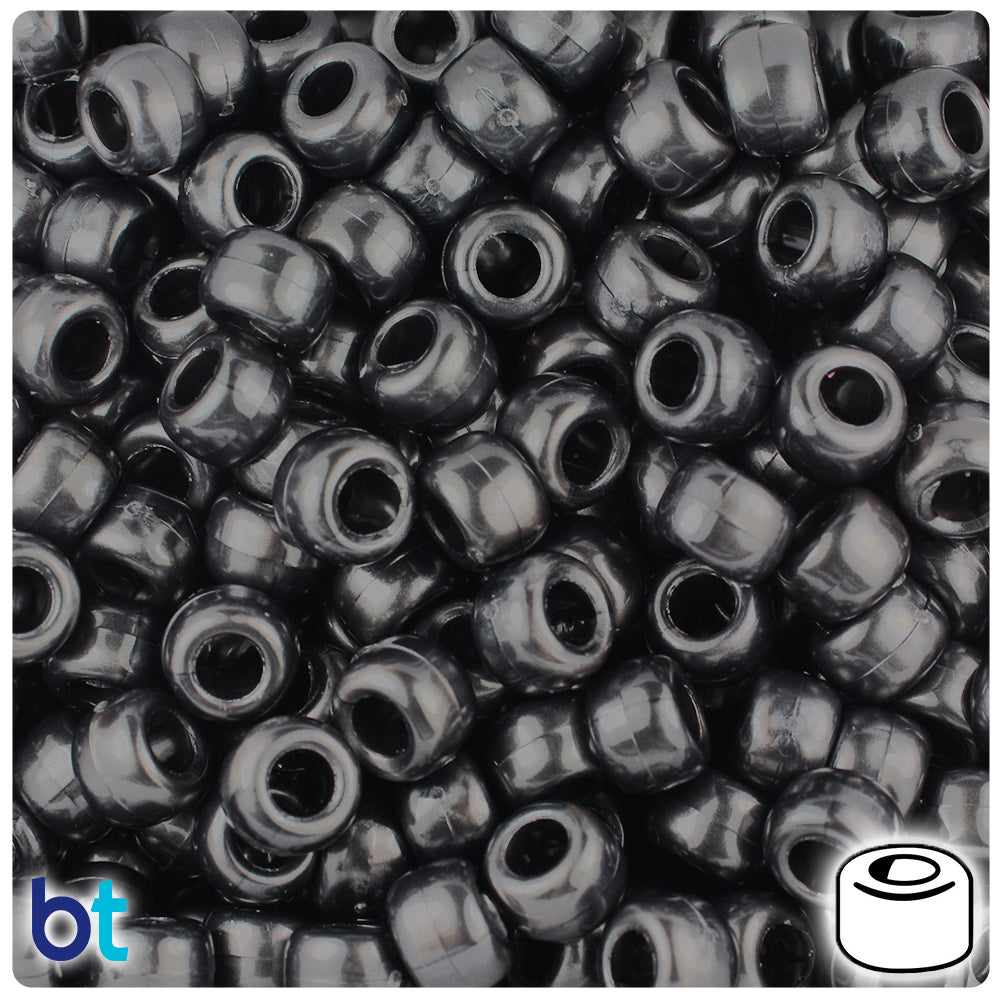 Wholesale Case 9mm Barrel Pony Beads - Pearl
