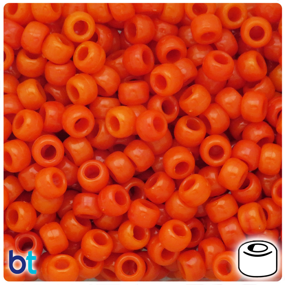 Pumpkin Spice Opaque 9mm Barrel Pony Beads (500pcs)