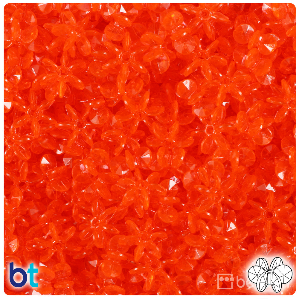 Hyacinth Transparent 12mm SunBurst Plastic Beads (450pcs)
