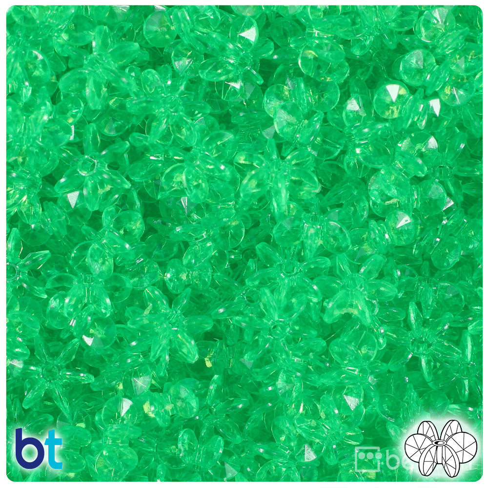 Mint Transparent 12mm SunBurst Plastic Beads (450pcs)