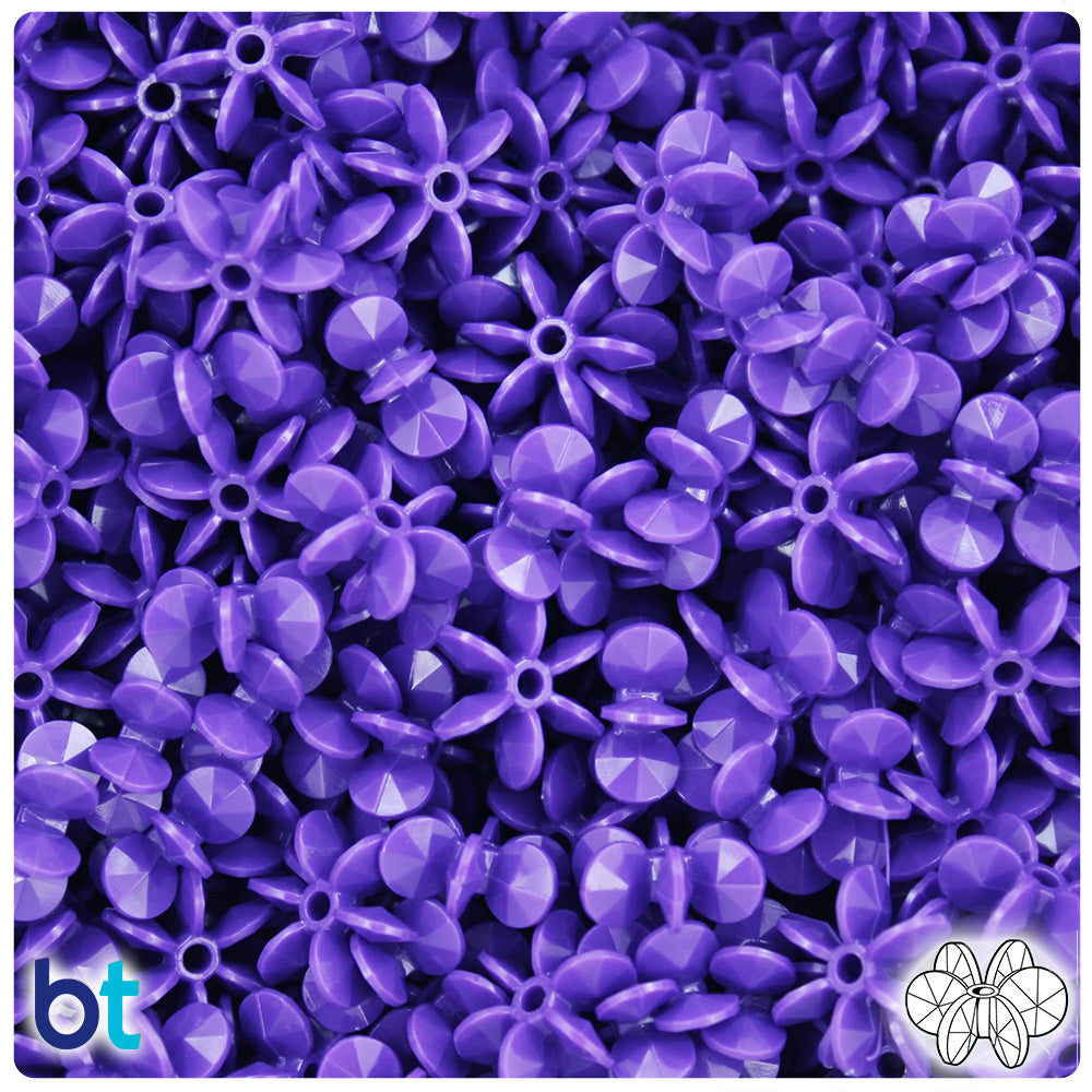 Dark Lilac Opaque 12mm SunBurst Plastic Beads (450pcs)