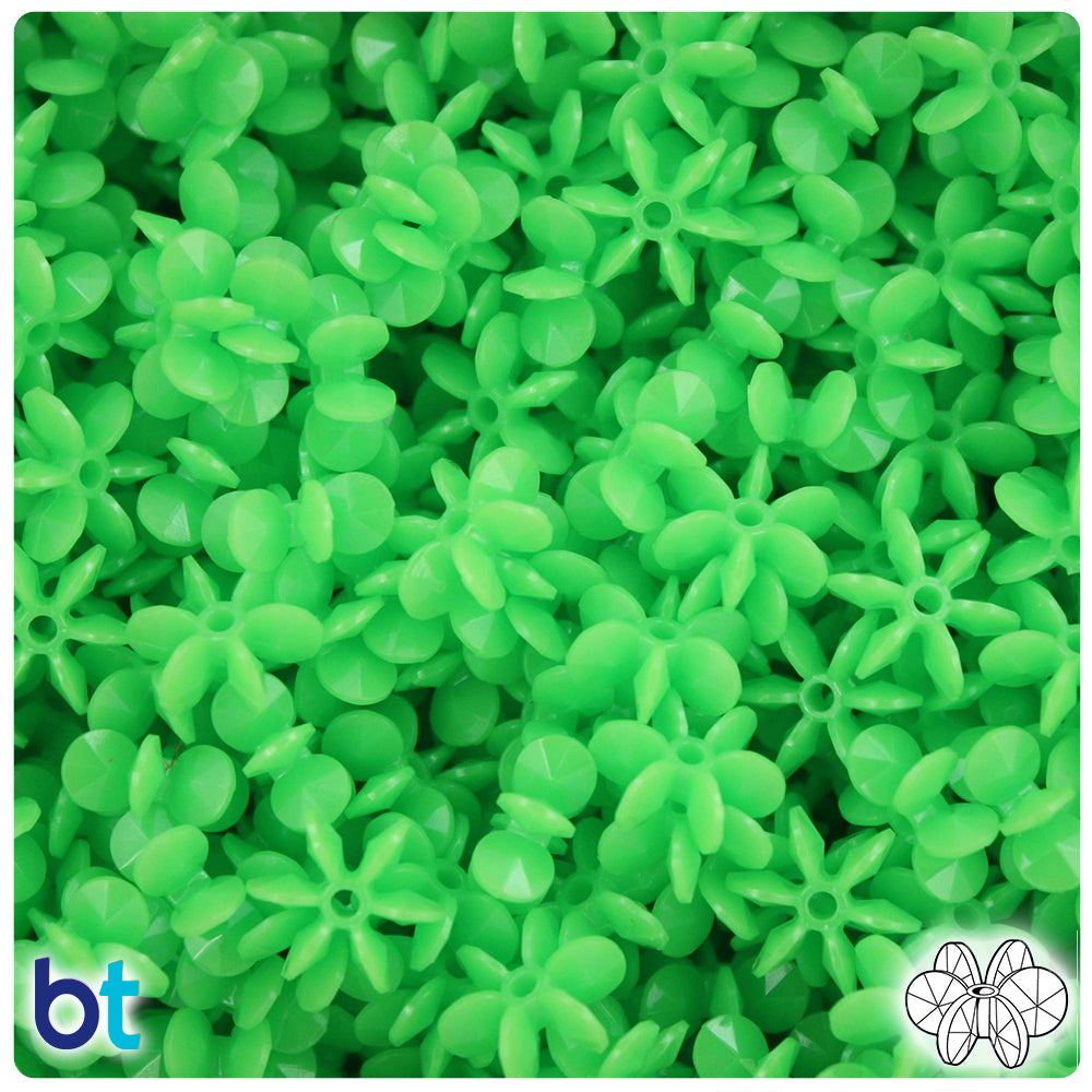 Lime Opaque 12mm SunBurst Plastic Beads (450pcs)