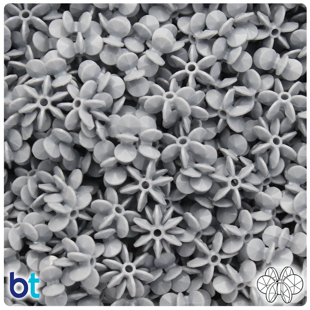 Grey Opaque 12mm SunBurst Plastic Beads (450pcs)