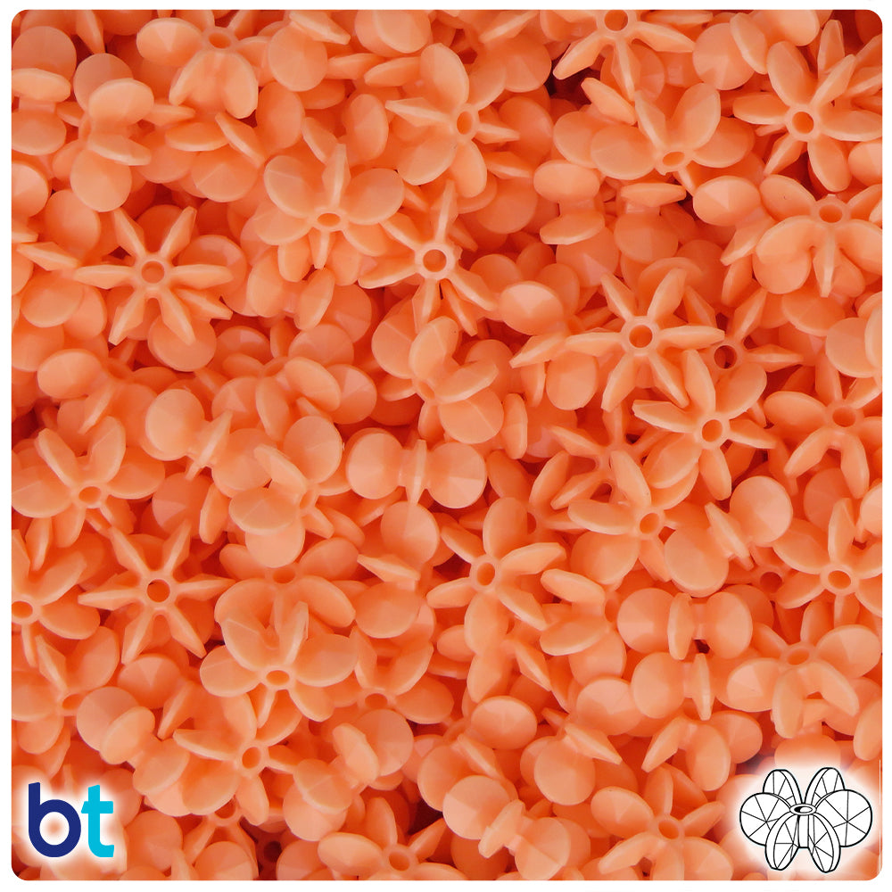 Peach Opaque 12mm SunBurst Plastic Beads (450pcs)