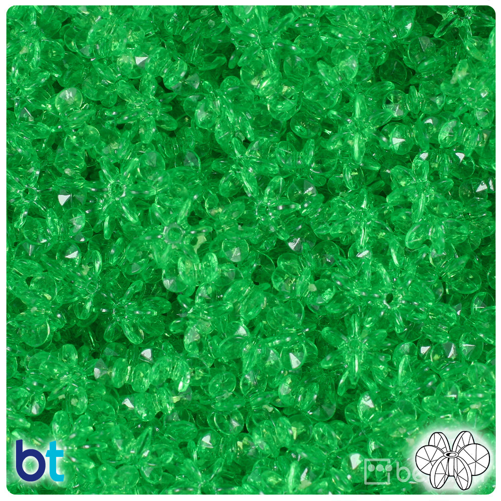 Mint Transparent 10mm SunBurst Plastic Beads (450pcs)