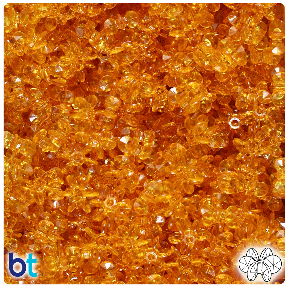 Topaz Transparent 10mm SunBurst Plastic Beads (450pcs)