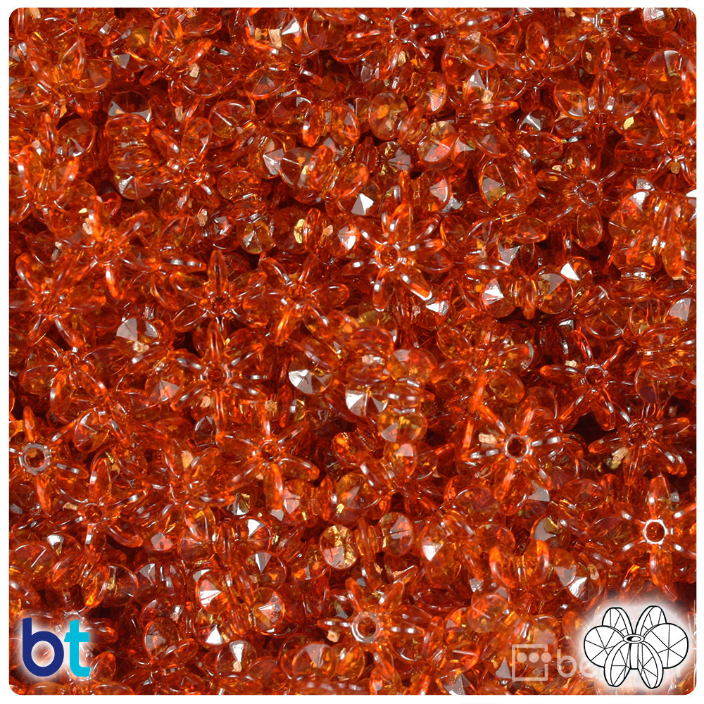 Tortoise Transparent 10mm SunBurst Plastic Beads (450pcs)
