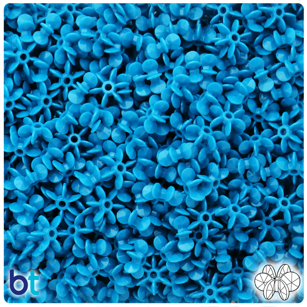 Dark Turquoise Opaque 10mm SunBurst Plastic Beads (450pcs)