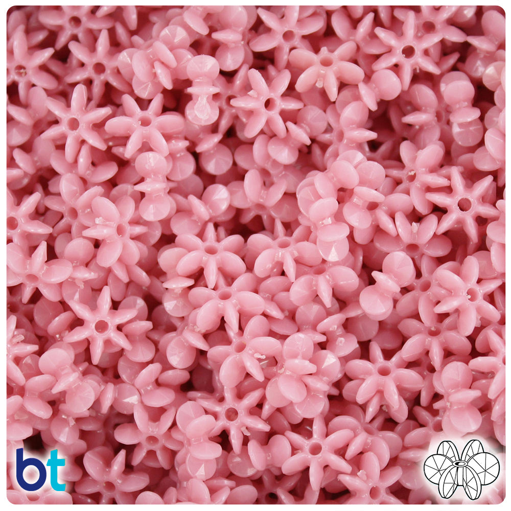 Mauve Opaque 10mm SunBurst Plastic Beads (450pcs)