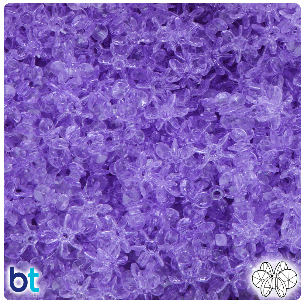 Pale Amethyst Transparent 10mm SunBurst Plastic Beads (450pcs)