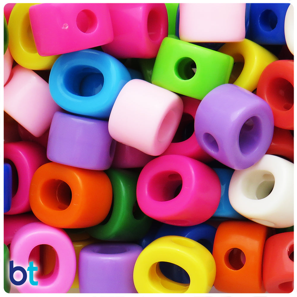 Mixed Opaque Jumbo Alpha Beads - Letter O (10pcs)
