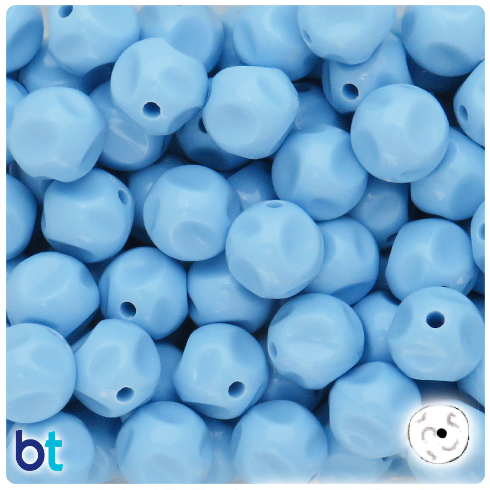 Blue Opaque 16mm Nugget Plastic Beads (45pcs)