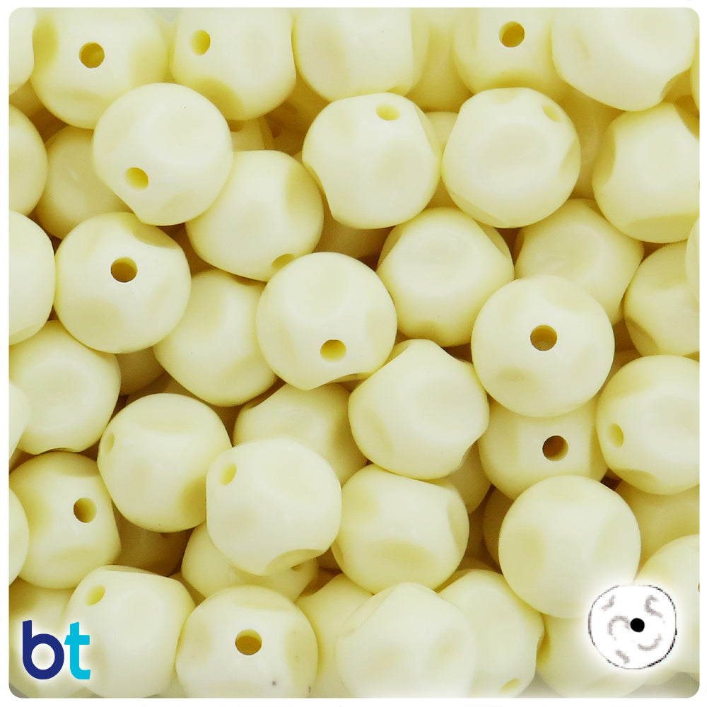 Beige Opaque 16mm Nugget Plastic Beads (45pcs)
