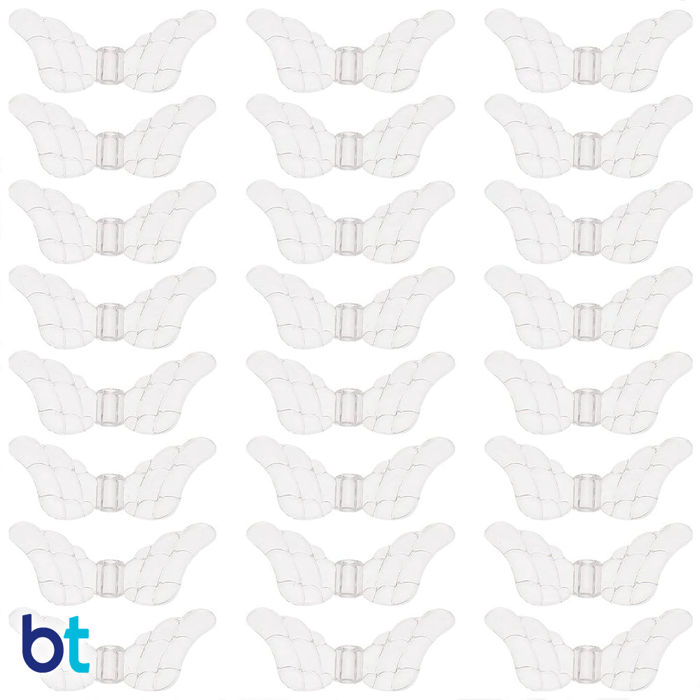 Clear Transparent 29mm Wing Plastic Beads (200pcs)