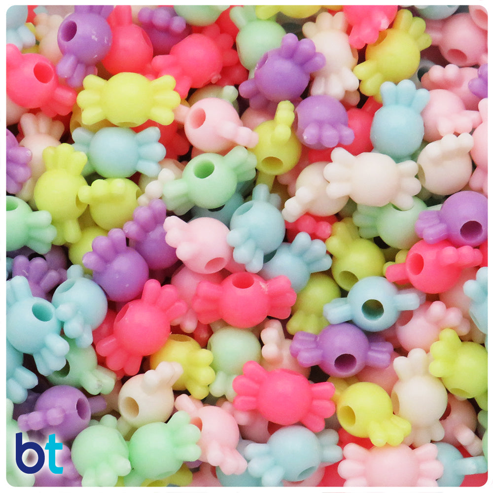 Mixed Opaque 16mm Candy Plastic Beads (125pcs)