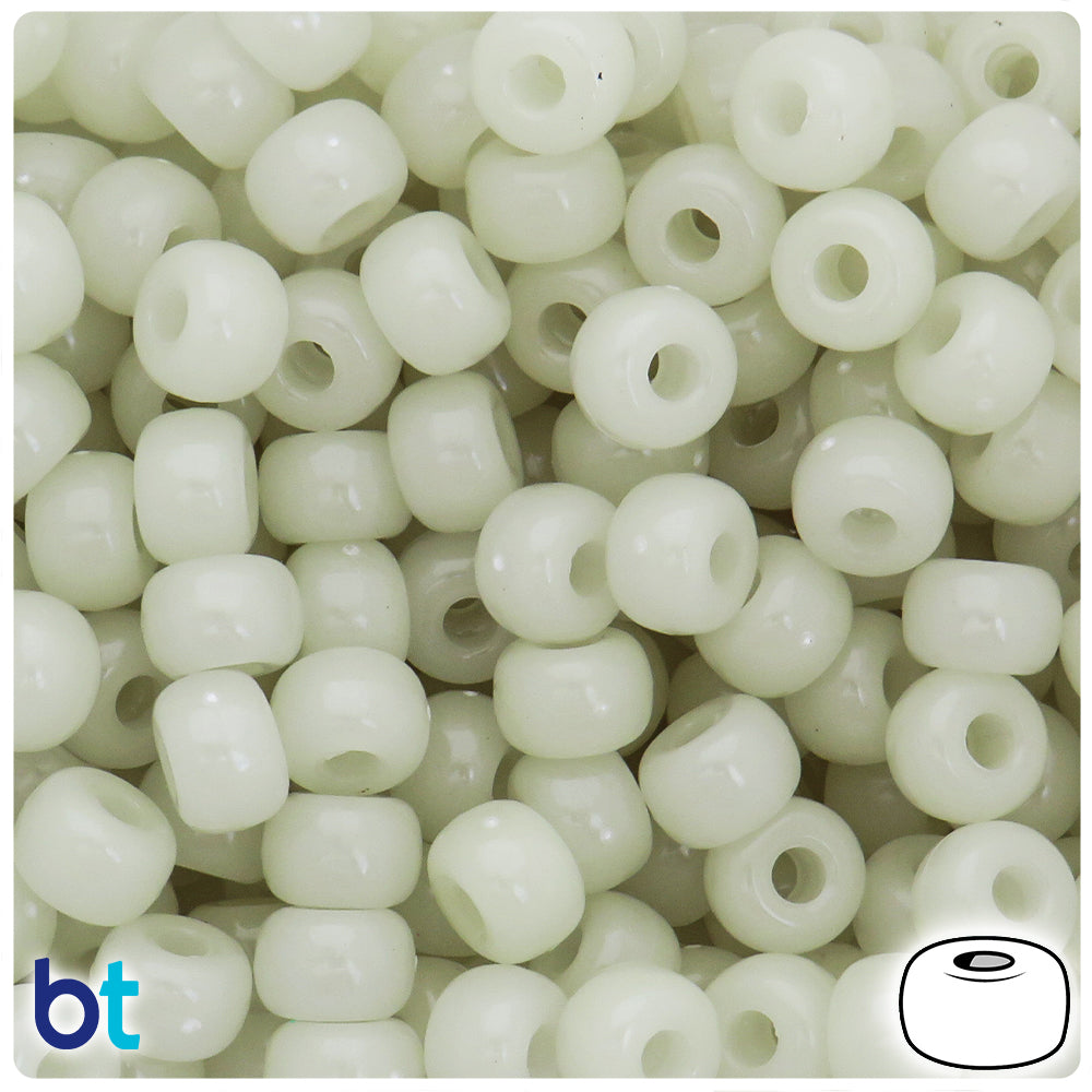 Super Glow-in-the-Dark 11mm Large Barrel Pony Beads (50pcs)