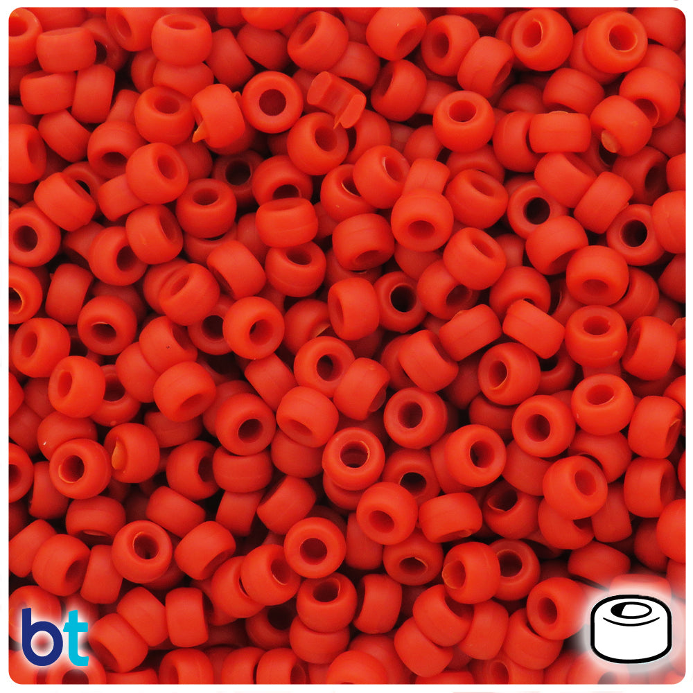 Cinnabar Matte 6.5mm Mini Barrel Pony Beads (1000pcs)