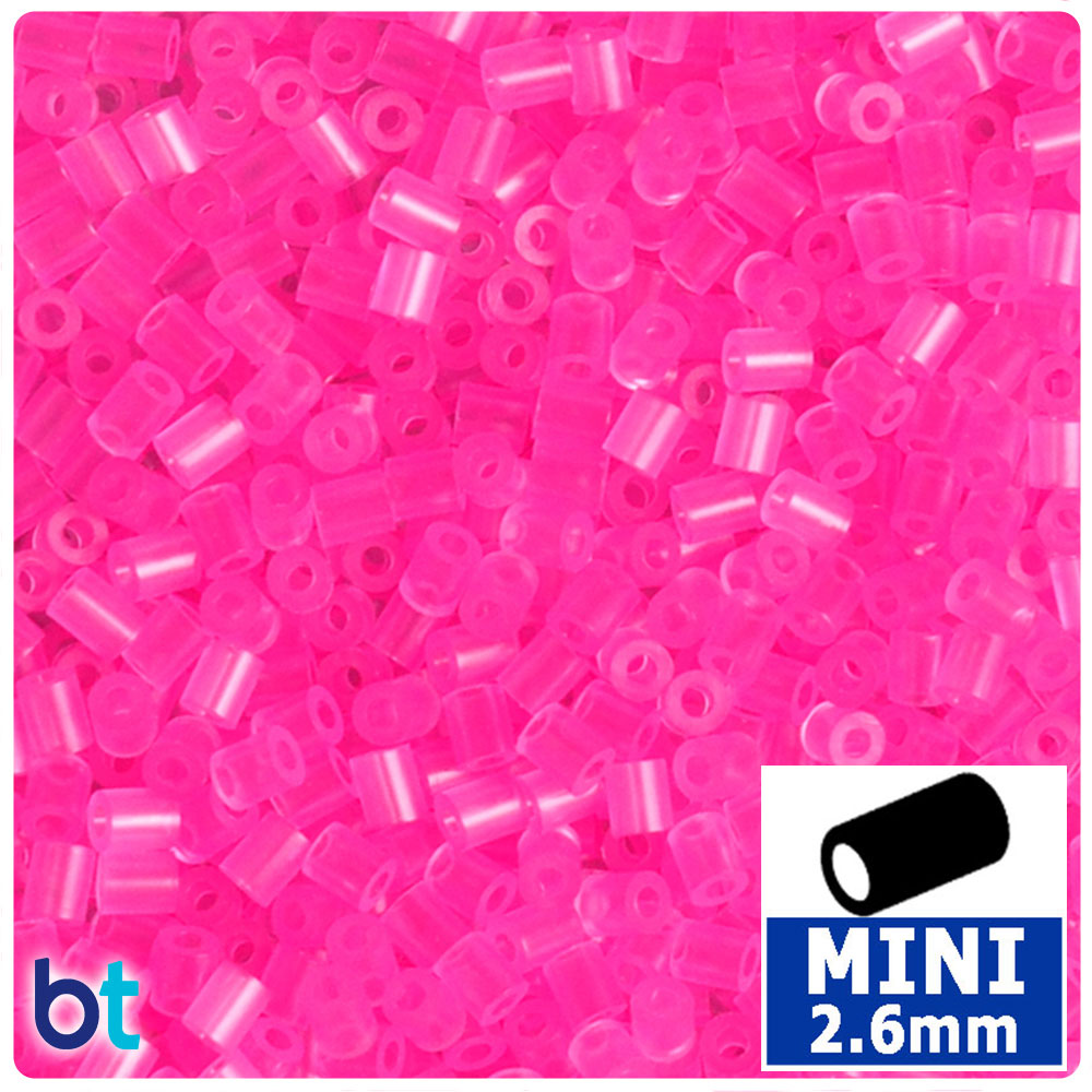 Pink Translucent 2.6mm Mini Fuse Beads (2000pcs)