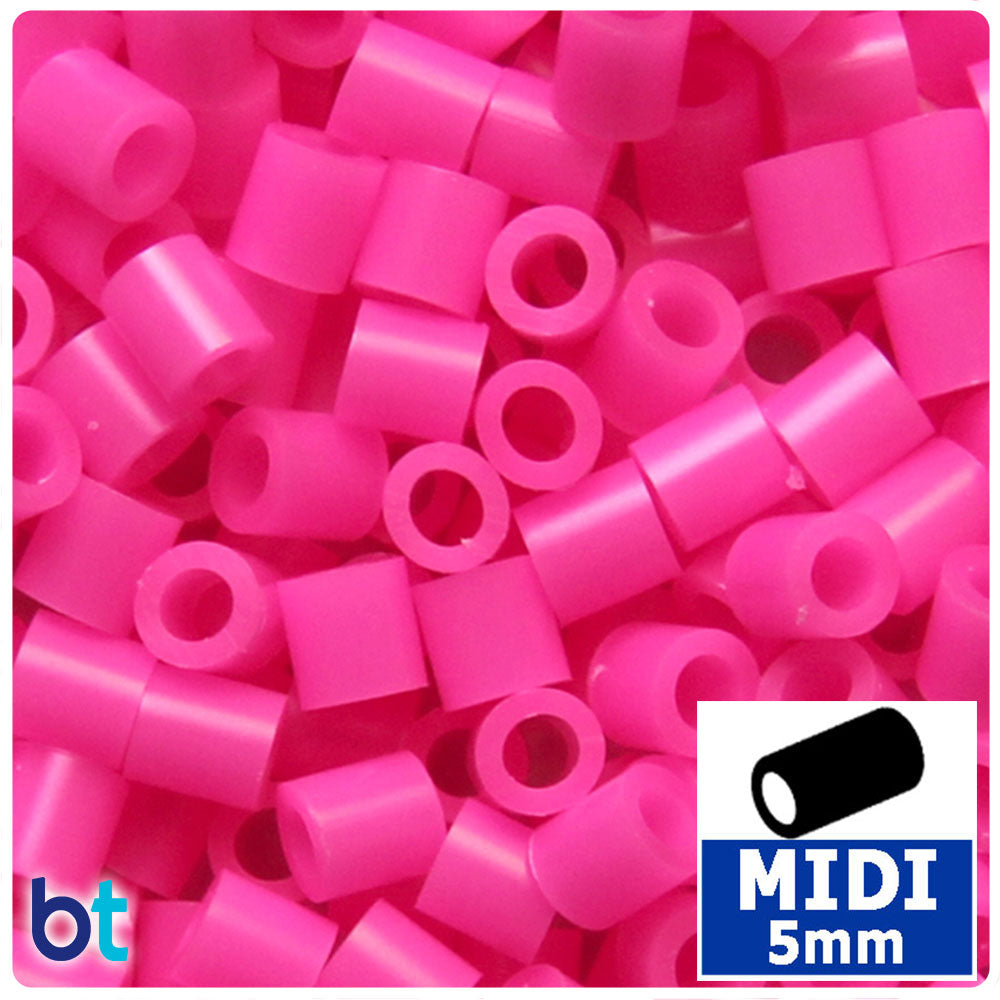 Hot Pink 5mm Midi Fuse Beads (1000pcs)