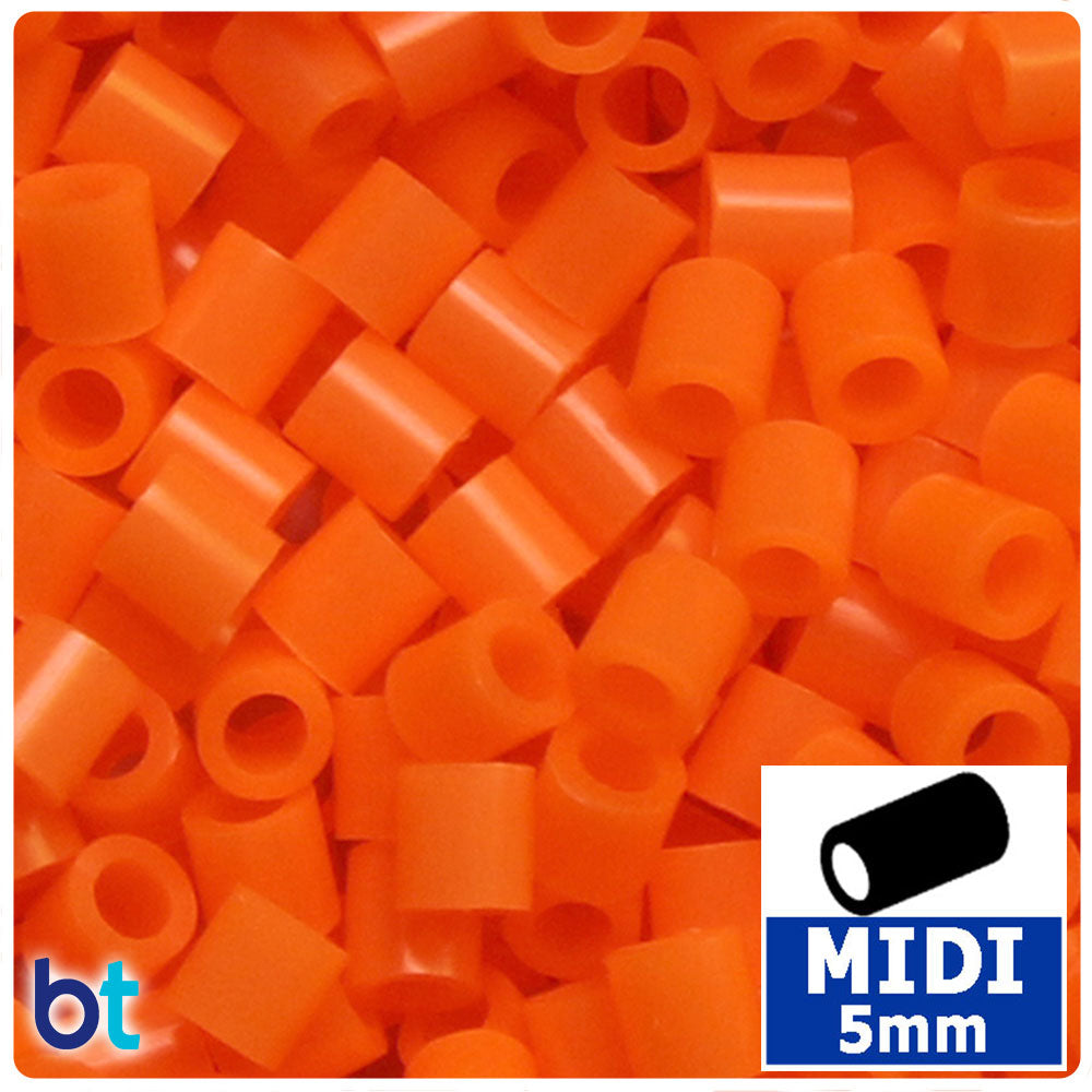 Bright Carrot 5mm Midi Fuse Beads (1000pcs)