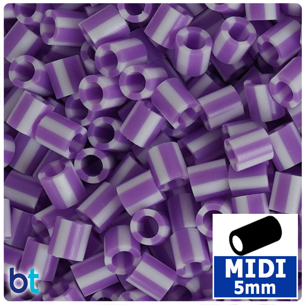 Plum Stripe 5mm Midi Fuse Beads (1000pcs)